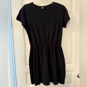 Old Navy Black Raglan Sleeve T-Shirt Mini Dress